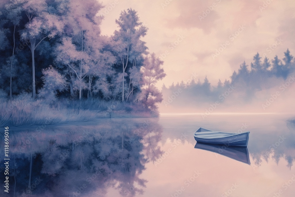 Obraz premium Serene Morning Reflection