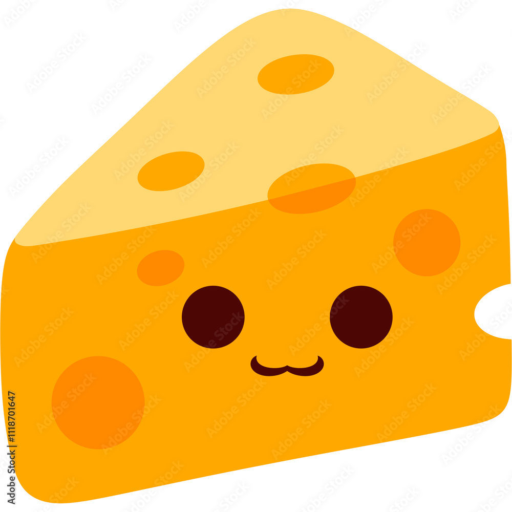 Obraz premium Cheese Happy Face Cartoon