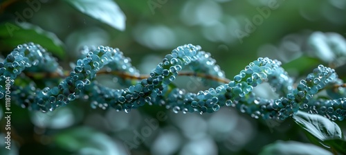 Neutral professional biotechnology background smooth greengrey transitions and faint scientific visuals offering ample creative space photo