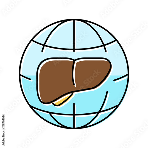 heart world day color icon vector. heart world day sign. isolated symbol illustration