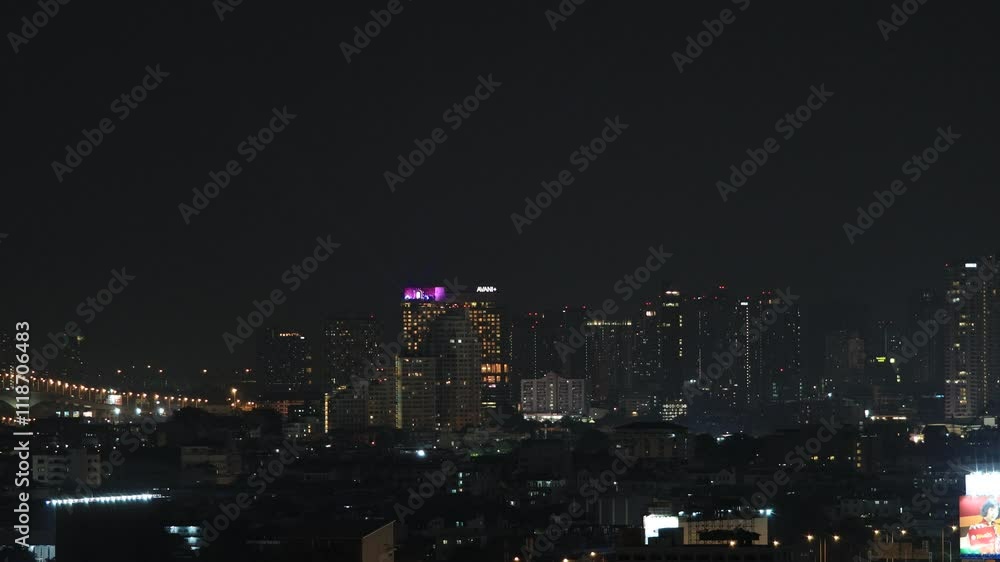 Blurred video background of fireworks or fireworks arranged according to the event or New Year festival, various Christmas events, let tourists watch the beauty of light and sound at night. Blurred video background of fireworks or fireworks arranged according to the event or New Year festival, various Christmas events, let tourists watch the beauty of light and sound at night.