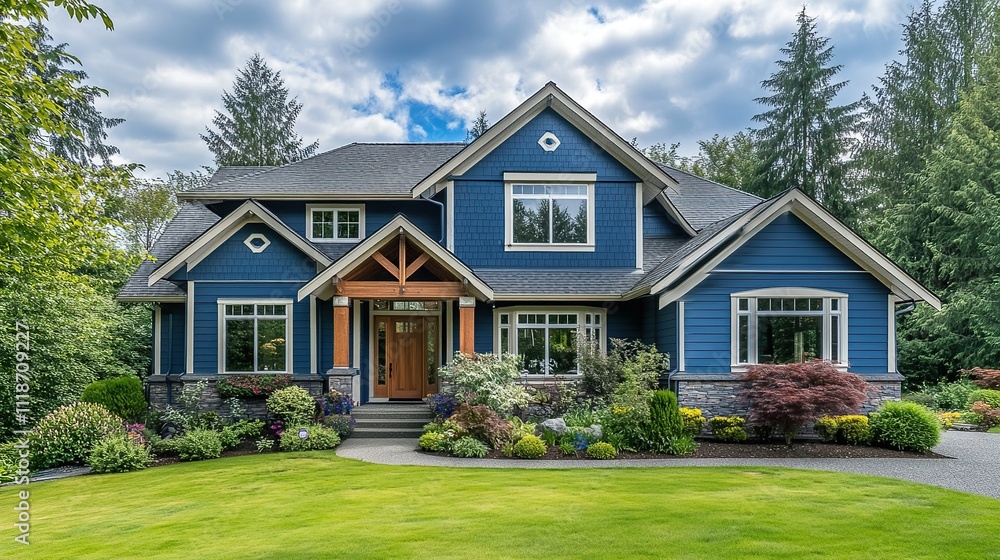 A beige siding house exterior with white trim, showcasing a timeless and elegant design, perfect for architectural and real estate visuals. A beige siding house exterior with white trim, showcasing a timeless and elegant design, perfect for architectural and real estate visuals.