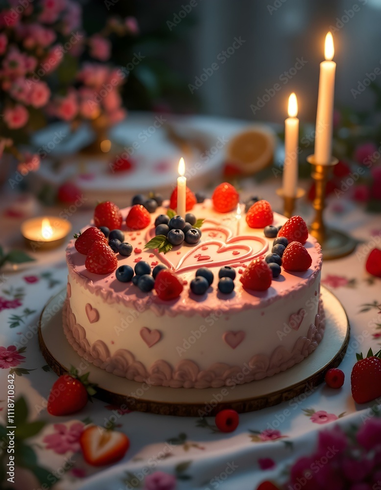 birthday cake with candles birthday cake with candles