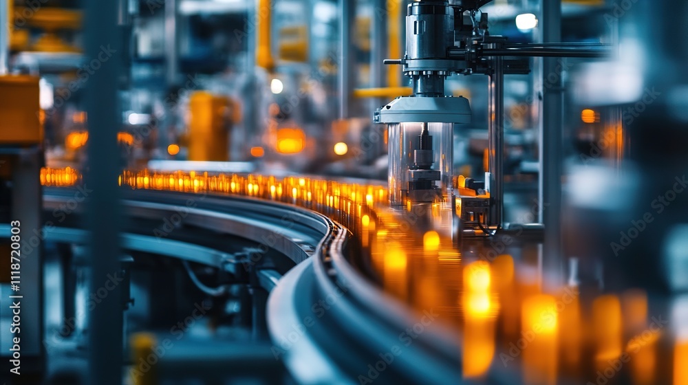 Industrial machinery running at high speed, optimizing production output. Industrial machinery running at high speed, optimizing production output.