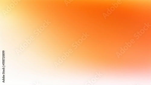 Yellow and orange sun gradient background. Heat soft transition to white. Abstract banner with sunlight effect.