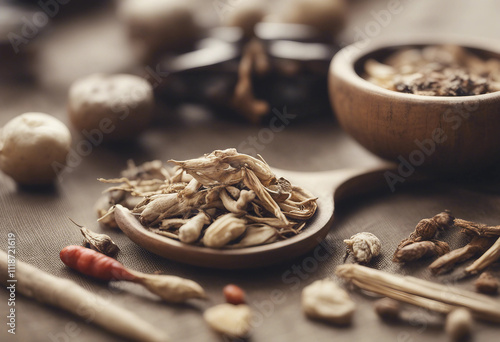 Chinese Herbal Medicine Tianma chinese culture chinese herbs ginseng photo