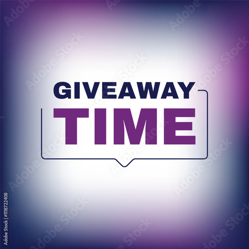 giveaway time with gradient background 