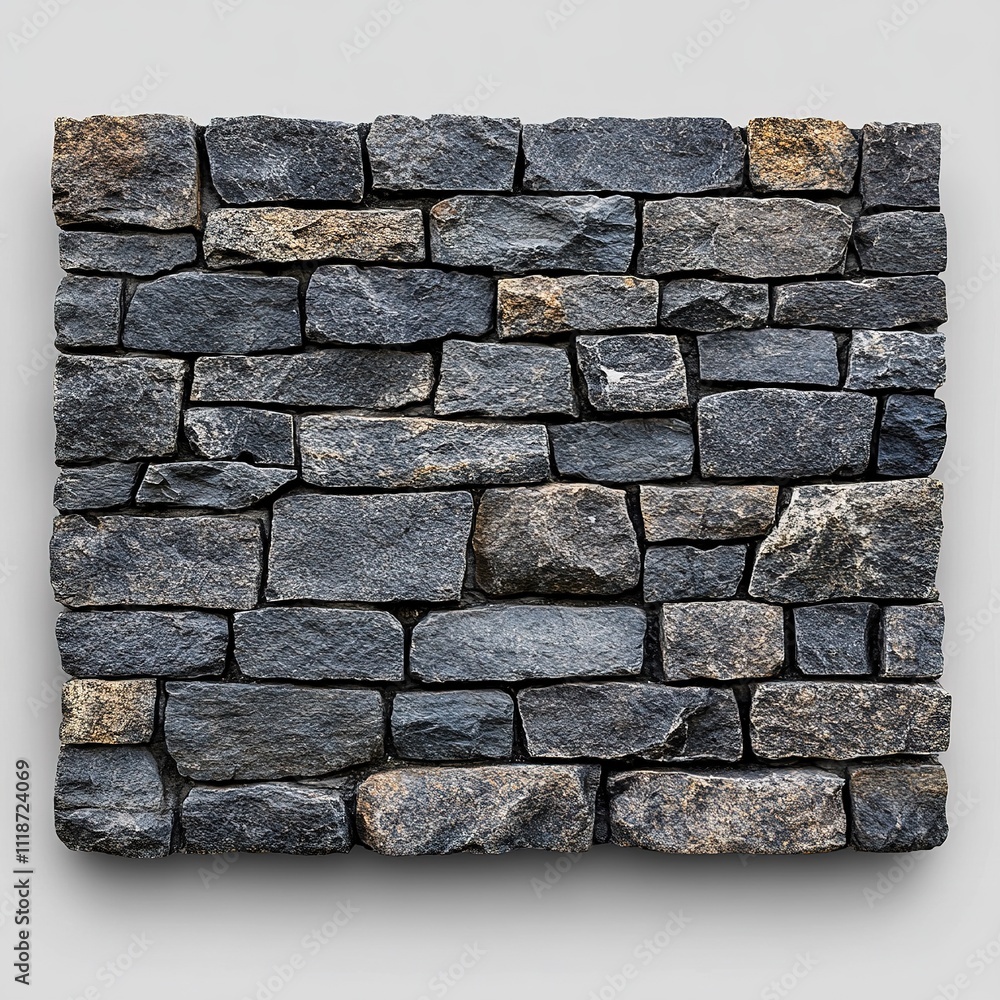 Naklejka premium Stone wall texture interior design static image minimalist environment close-up view natural concept
