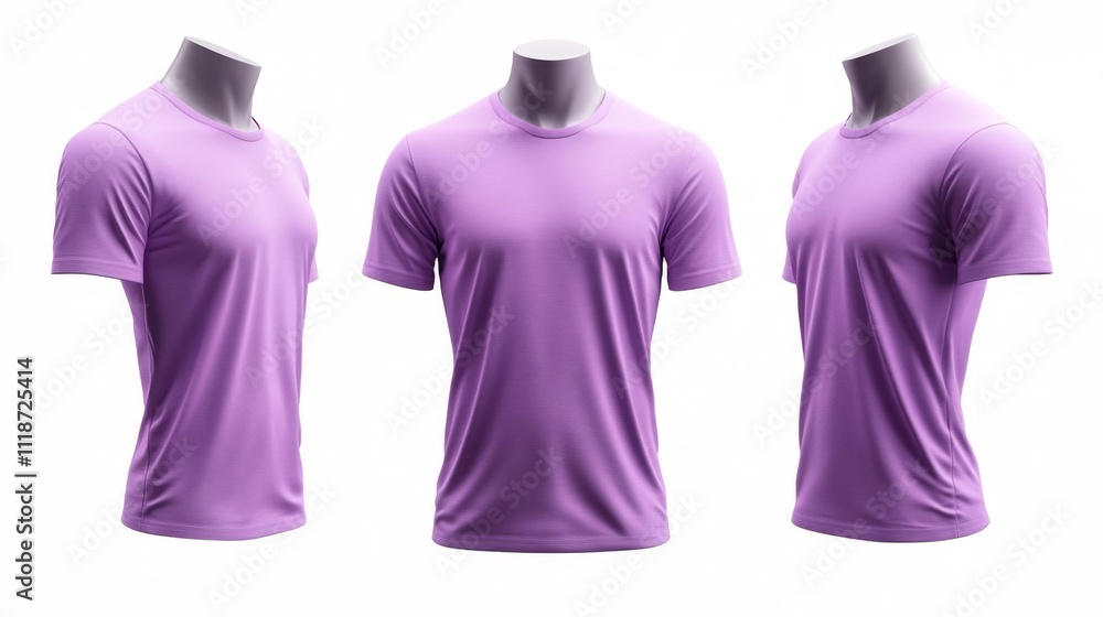 Distressed Tee 3D Render MOCKUP T-shirt in Purple Color. Generative AI Distressed Tee 3D Render MOCKUP T-shirt in Purple Color. Generative AI