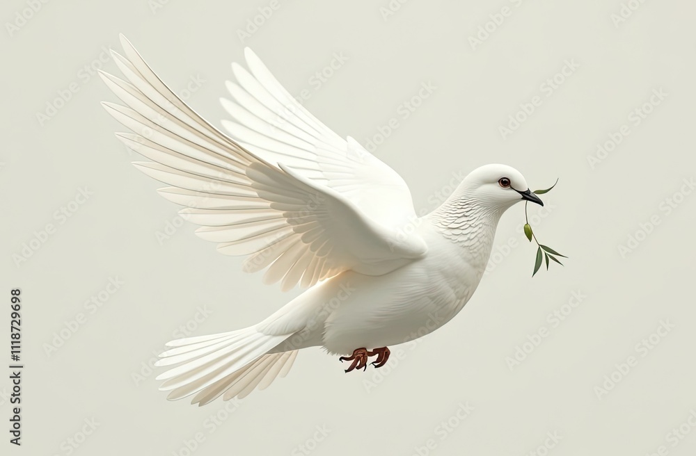 Dove with olive branch on a white background symbolizes peace and freedom. Dove with olive branch on a white background symbolizes peace and freedom.