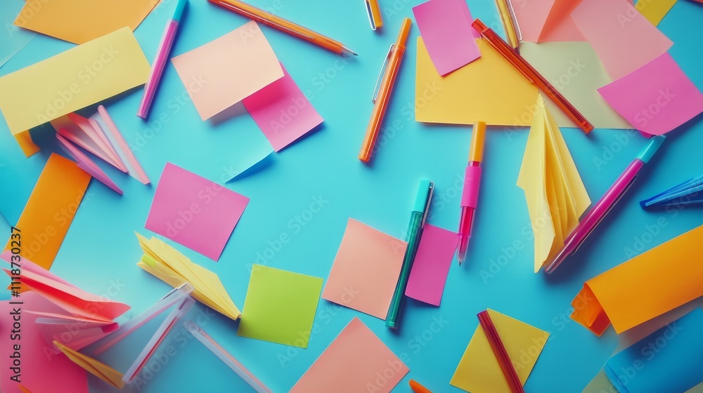 New Year resolution board with colorful sticky notes
New Year resolution board with colorful sticky notes