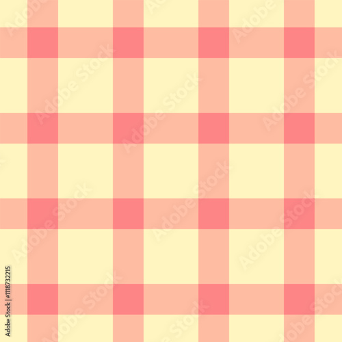 Vichy seamless texture background, repetitive pattern fabric plaid. Upscale vector tartan textile check in orange and light colors.
