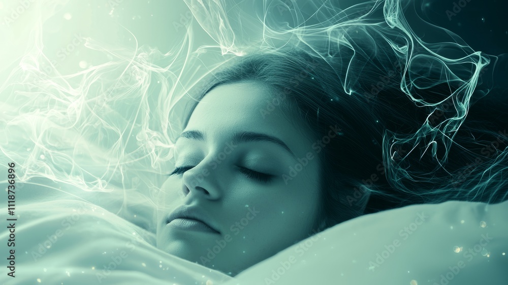 A visual representation of better sleep quality and reduced stress levels as a result of healthier habits A visual representation of better sleep quality and reduced stress levels as a result of healthier habits