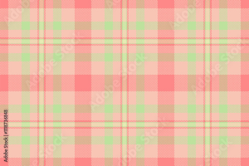 Filigree textile vector pattern, sensual tartan plaid fabric. Volume seamless check background texture in light and red colors.