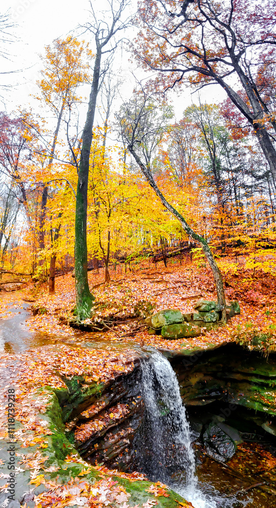 Dundee Falls in Autumn, Beach City Wilderness Area, Ohio Dundee Falls in Autumn, Beach City Wilderness Area, Ohio