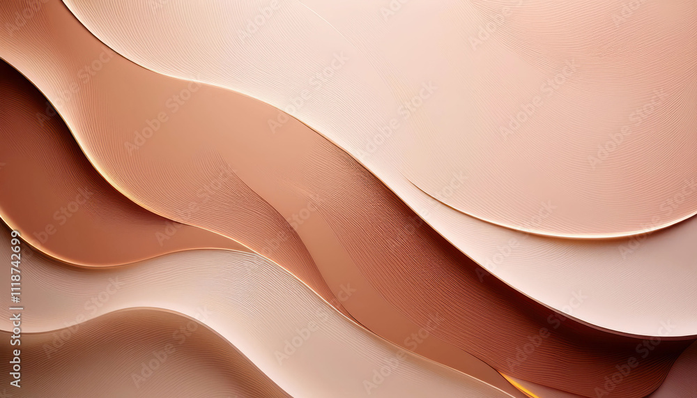 Elegant abstract waves in soft earth tones creating a tranquil texture Elegant abstract waves in soft earth tones creating a tranquil texture