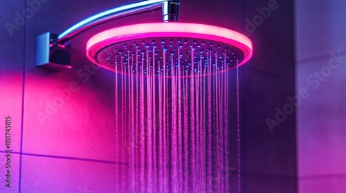 Modern Shower Head with Colorful LED Lights photo