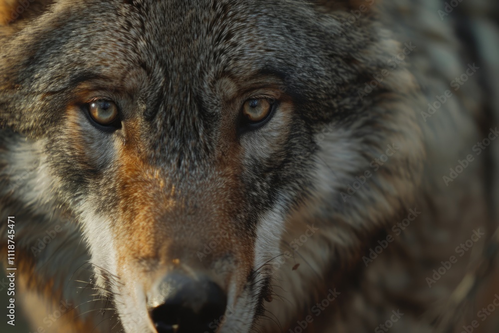 Obraz premium Wolfs head close up