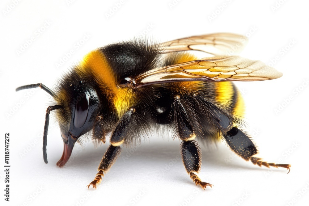 Curious Bumblebee in Nature: A Close-Up Encounter with Garden Life