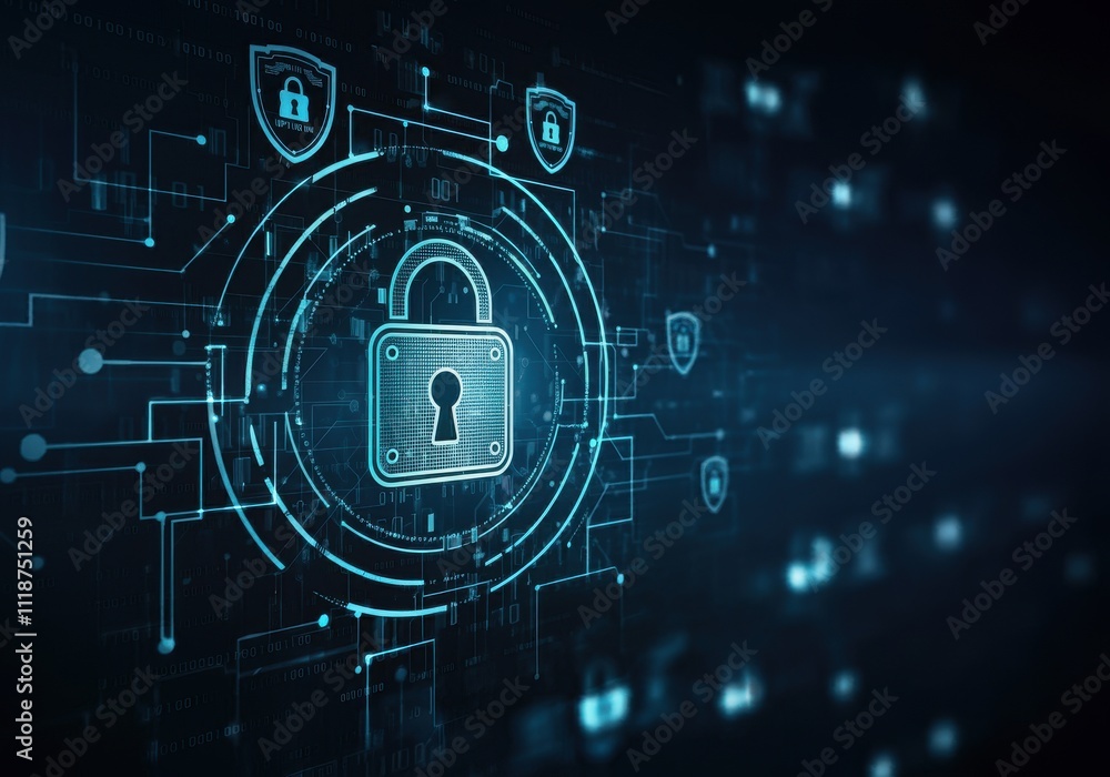 Cybersecurity and privacy concepts to protect data and encryption, secure internet network security technology. Businessman protecting personal data by Lock icon of cyber Cybersecurity and privacy concepts to protect data and encryption, secure internet network security technology. Businessman protecting personal data by Lock icon of cyber