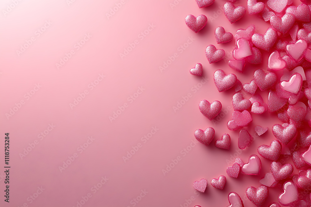 A soft pink gradient Valentine’s Day background with delicate floating hearts, leaving the center open for text, perfect for romantic designs or messages.
A soft pink gradient Valentine’s Day background with delicate floating hearts, leaving the center open for text, perfect for romantic designs or messages.