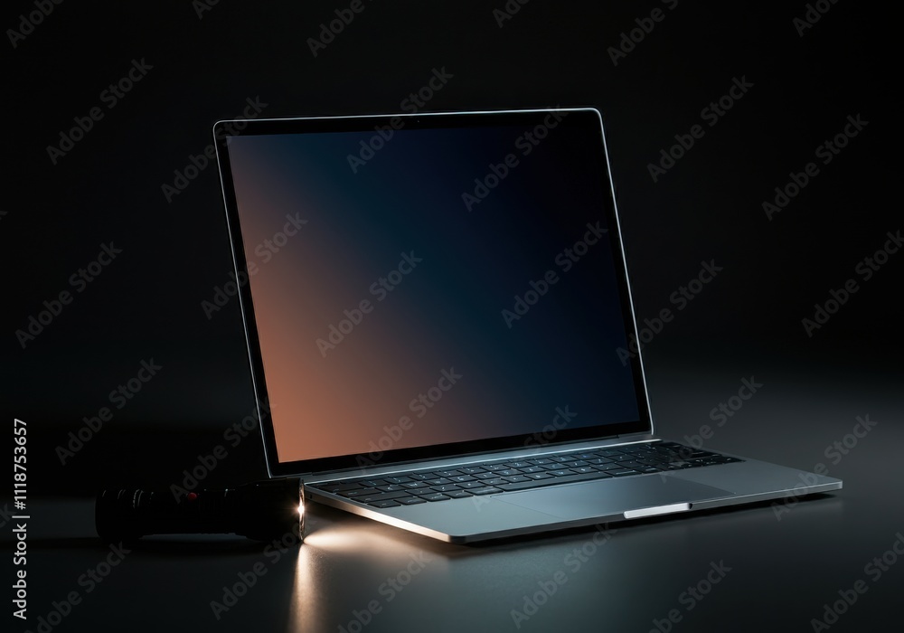 Modern computer,laptop with blank screen background. Modern computer,laptop with blank screen background.