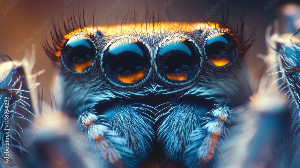 Close Up of a Jumping Spider's Eyes Close Up of a Jumping Spider's Eyes