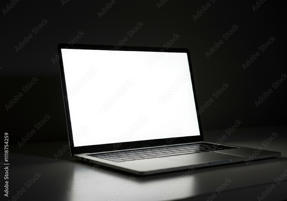 Modern computer,laptop with blank screen background. Modern computer,laptop with blank screen background.