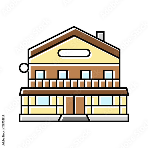 taverna street food cafe color icon vector. taverna street food cafe sign. isolated symbol illustration