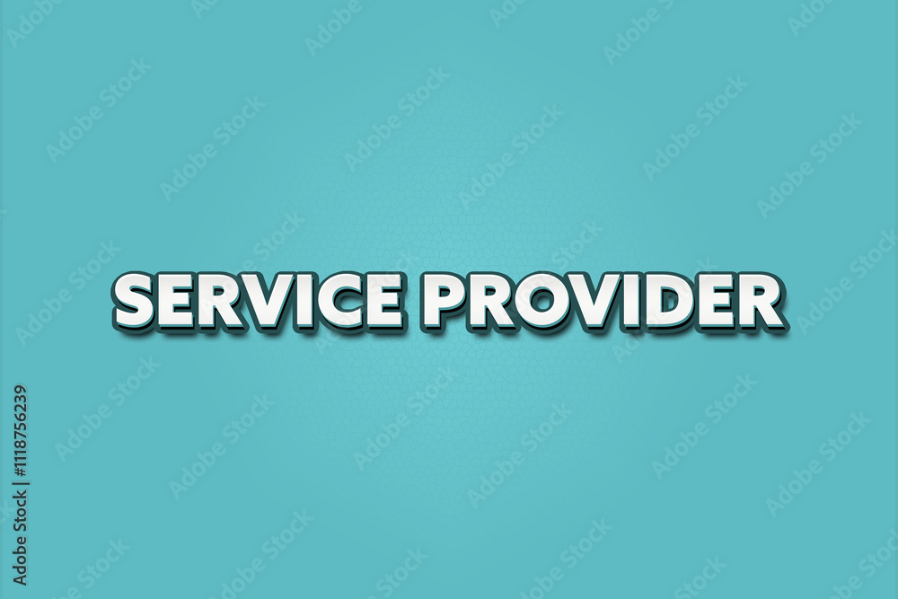 Service Provider. A Illustration with white text isolated on light green background. Service Provider. A Illustration with white text isolated on light green background.