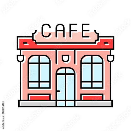 gluten free street food cafe color icon vector. gluten free street food cafe sign. isolated symbol illustration