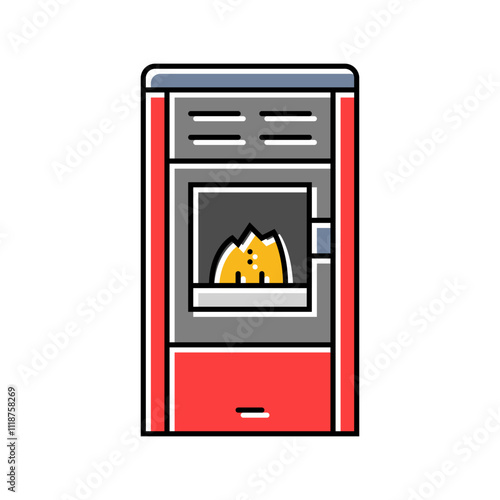 stove wood pellets color icon vector. stove wood pellets sign. isolated symbol illustration