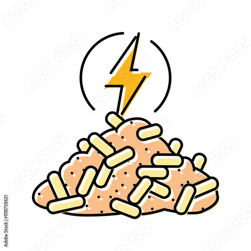 energy wood pellets color icon vector. energy wood pellets sign. isolated symbol illustration