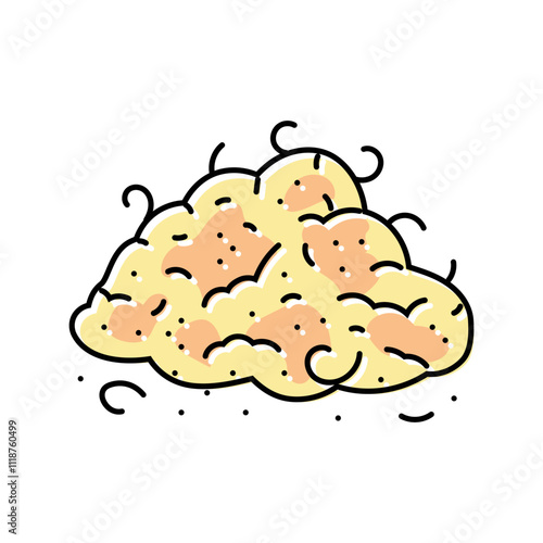 sawdust wood pellets color icon vector. sawdust wood pellets sign. isolated symbol illustration