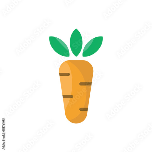 Carrot flst icon vector design illustration, isolated on white background. 