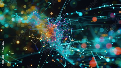 A detailed snapshot of a machine learning system at work with colorful graphs and charts mapping out the detection of anomalies in a data set providing valuable insights for photo