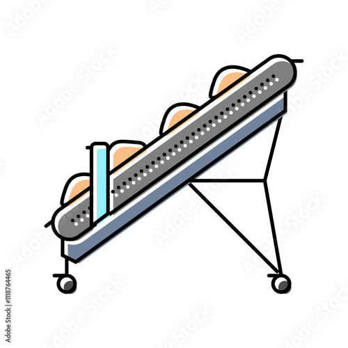 conveyor wood pellets color icon vector. conveyor wood pellets sign. isolated symbol illustration