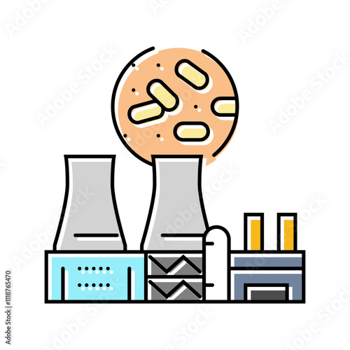 import wood pellets color icon vector. import wood pellets sign. isolated symbol illustration