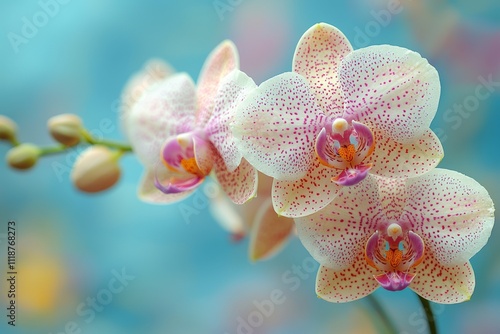 The Rhynchostylis gigantea orchid was in bloom at the Chiangmai Flower Festival in 2019. photo