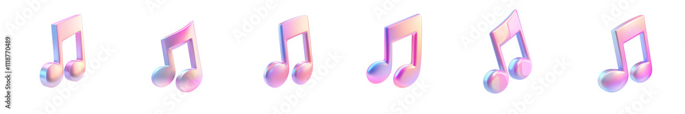 music note - 3d Set on transparent background PNG file music note - 3d Set on transparent background PNG file