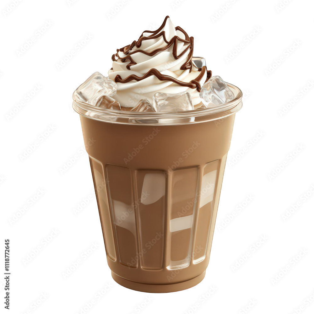 Delicious Chocolate Milkshake Topped With Whipped Cream and Chocolate Drizzle in a Clear Cup Delicious Chocolate Milkshake Topped With Whipped Cream and Chocolate Drizzle in a Clear Cup