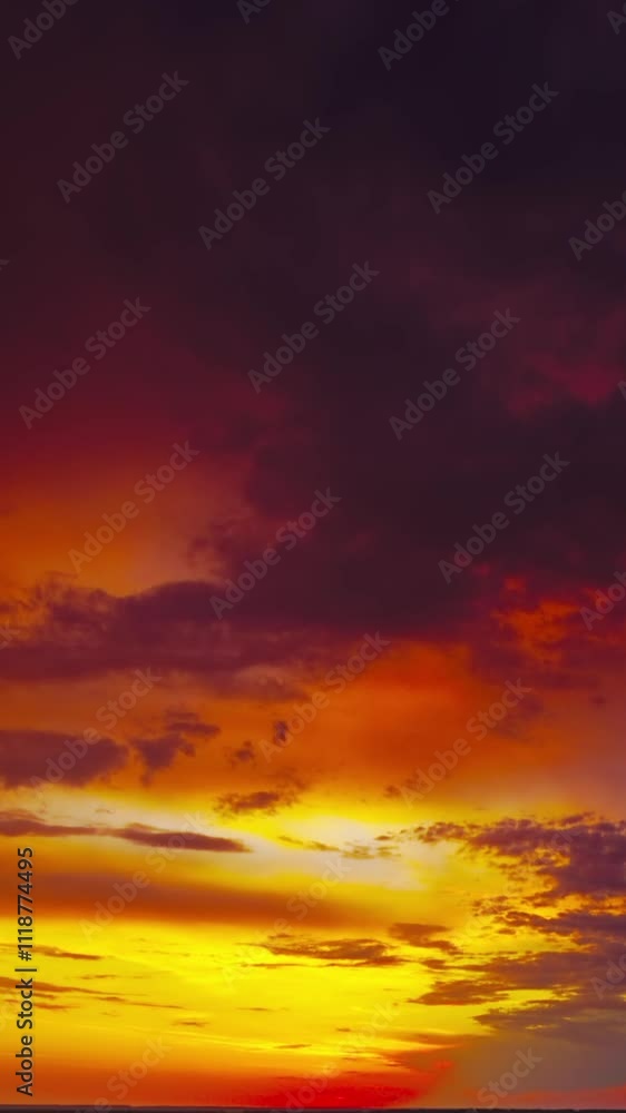 Beautiful sunrise sky background, timelapse. Vertical video Beautiful sunrise sky background, timelapse. Vertical video