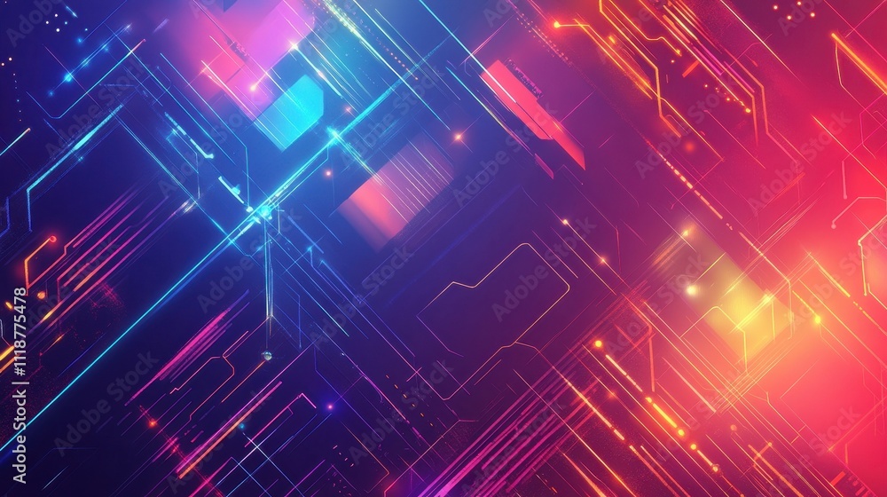 Abstract digital background with vibrant colors and geometric patterns. Abstract digital background with vibrant colors and geometric patterns.
