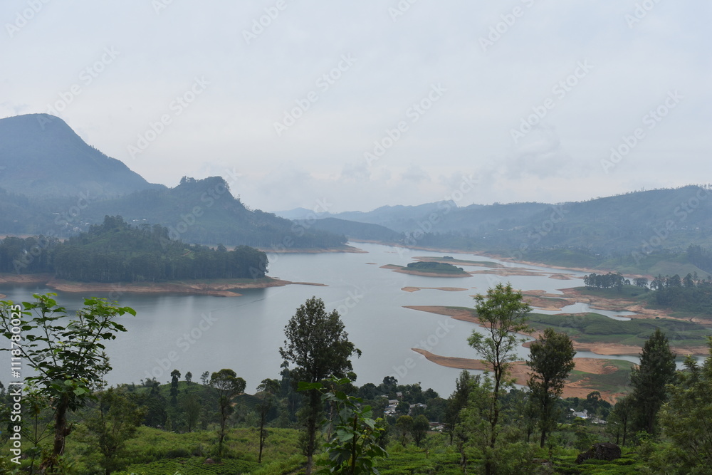 lake and mountains