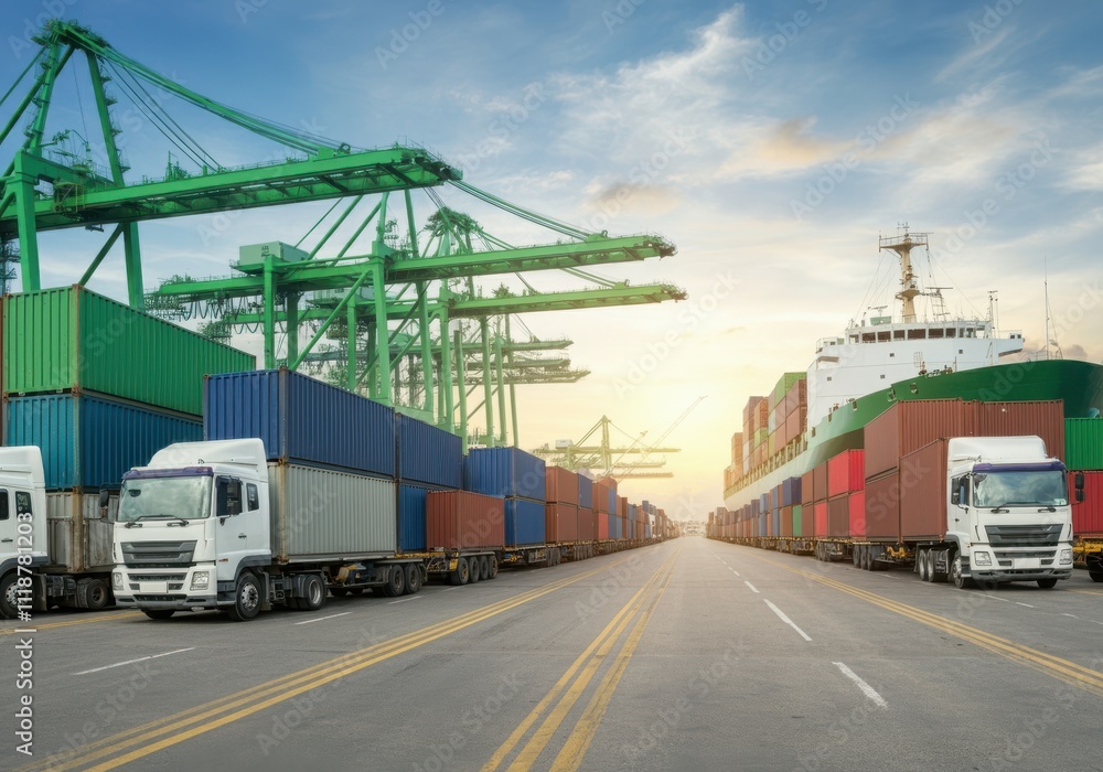 Green logistic or Sustainable transport. Sustainable global transport. logistics or travel by Ship, car, train, airplane, truck Green logistic or Sustainable transport. Sustainable global transport. logistics or travel by Ship, car, train, airplane, truck