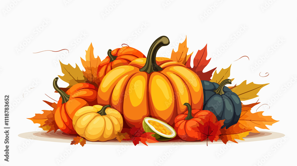 Thanksgiving cartoon vector illustration for greeting card design Thanksgiving cartoon vector illustration for greeting card design
