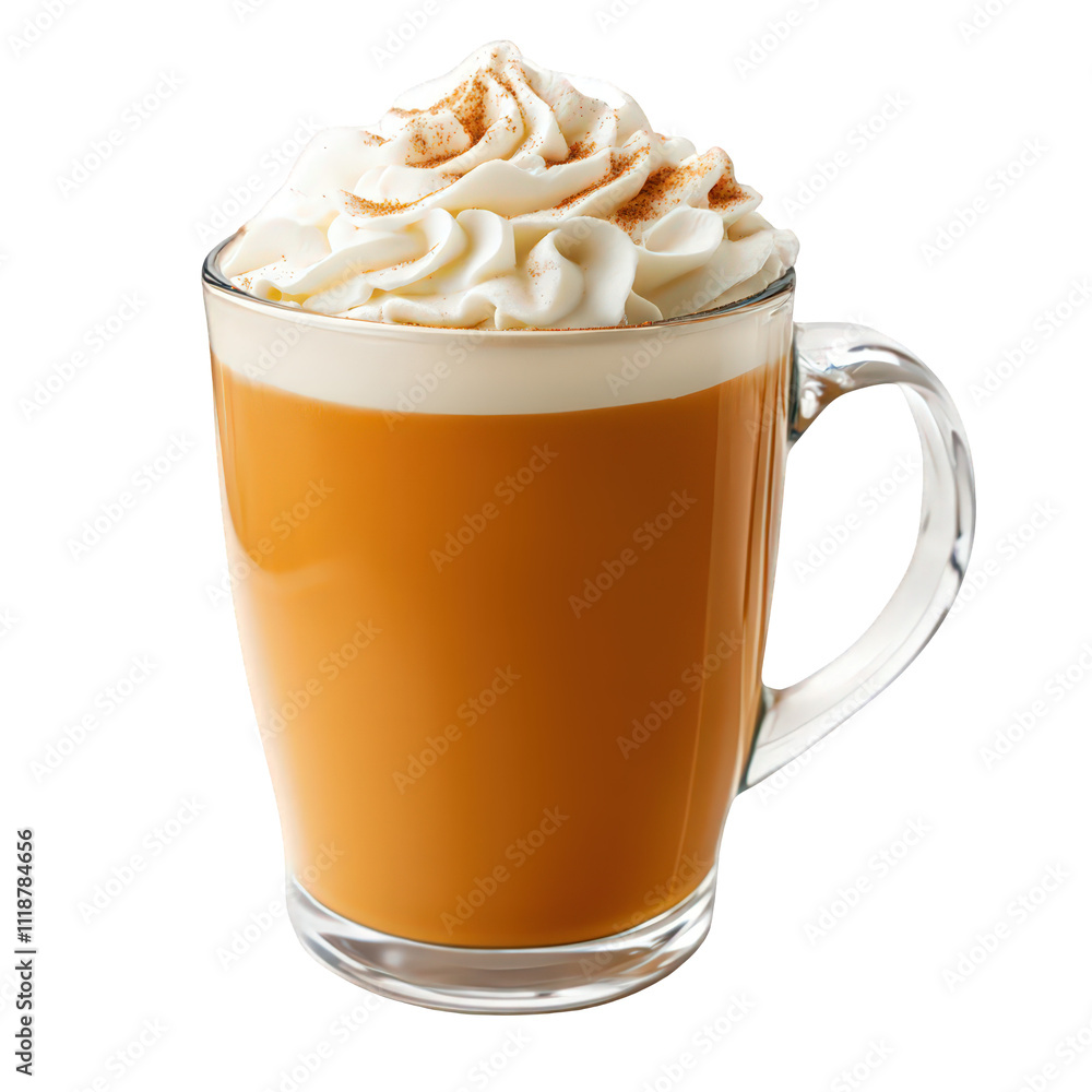 Coffee Latte With Cream Topping Coffee Latte With Cream Topping