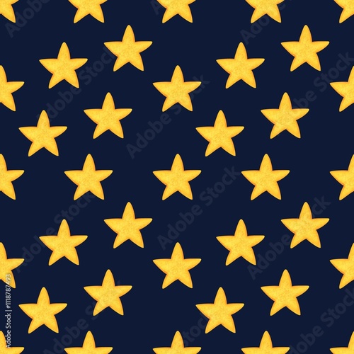 Starry Night Seamless Pattern Design