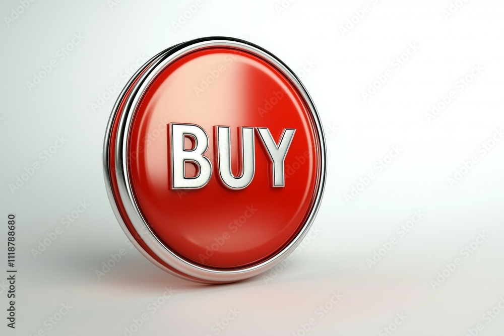 A red button with the word buy on it A red button with the word buy on it