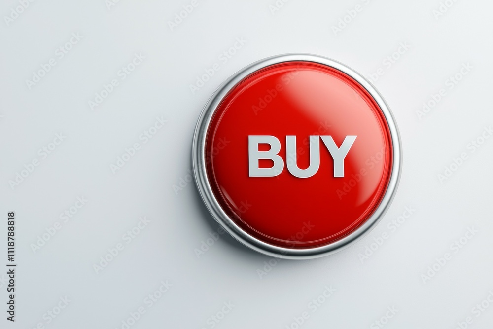 A red button with the word buy written on it A red button with the word buy written on it